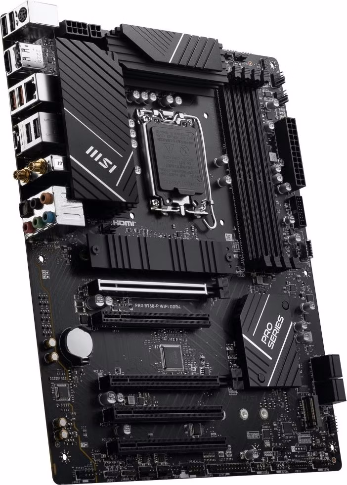 OPRAVENÉ - MSI PRO B760-P WIFI DDR4 / Intel B760 / LGA1700 / 4x DDR4 / 2x M.2 / HDMI / DP / USB-C / WiFi / ATX