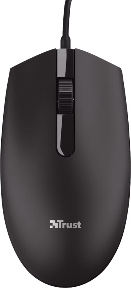 TRUST BASI/Kancelářská/Optická/1 200 DPI/Drátová USB/Černá