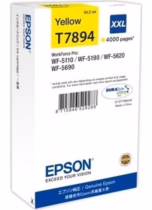 Epson inkoustová náplň/ C13T789440/ WF-5620/ WF-5690/ XXL/ Žlutá