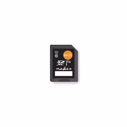 Nedis MSDC64100BK - Paměťová karta | SDXC | 64 GB | Zápis až 80 Mb/s | Třída 10