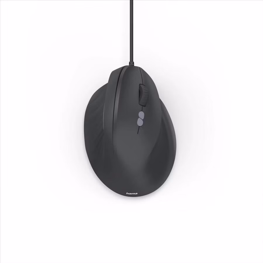 Hama vertikálna ergonomická káblová myš ECM-500R, pre pravákov, čierna
