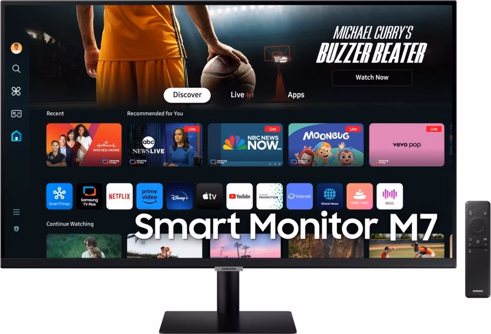 Samsung Smart Monitor M7 32" / M70D / 4K UHD 3840x2160 / 16:9 / VA / 4ms / 60Hz / HDMI/USB/USB-C/WiFi/BT/VESA/Repro