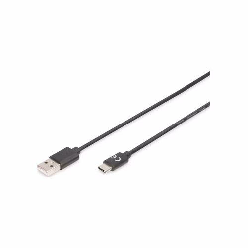 Digitus Připojovací kabel USB C na A 1,0 m, 3A, 480 MB, verze 2.0