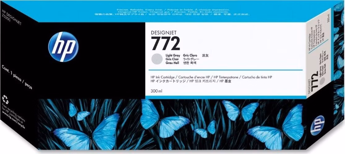 HP 772 světle šedá inkoustová kazeta DesignJet, 300 ml