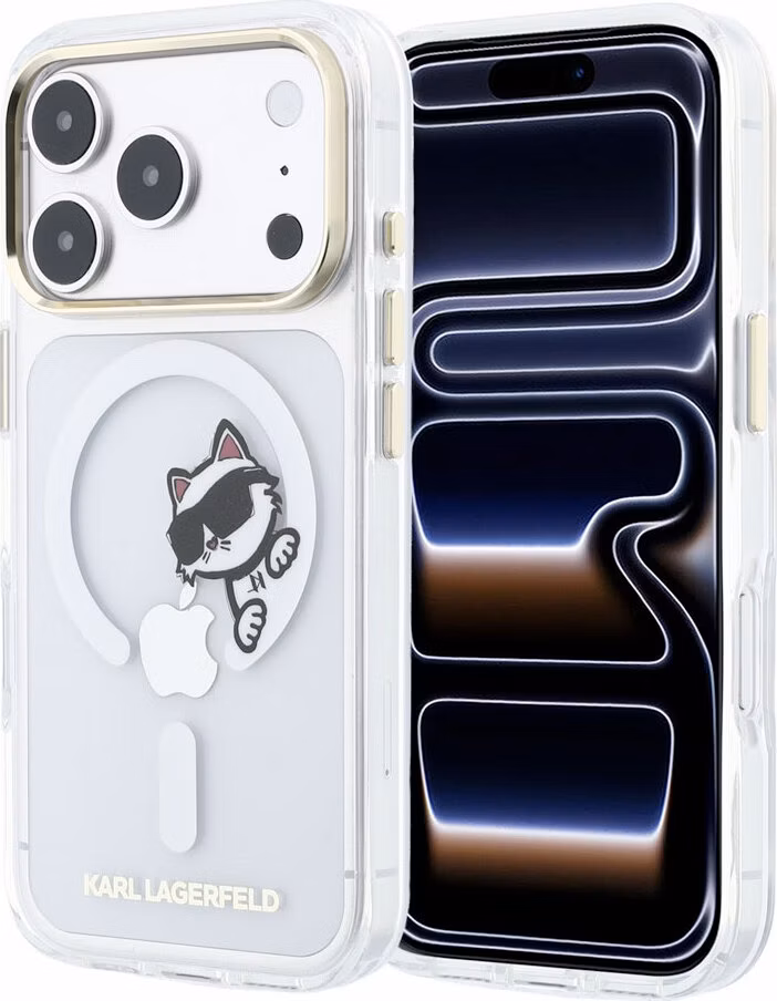 Karl Lagerfeld IML Choupette Peekaboo Magsafe kryt iPhone 18 Pro Max priehľadný