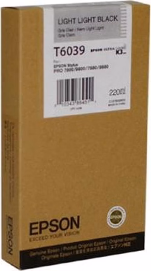 Epson inkoustová náplň/ C13T603900/ StylusPro7800/ 7880/ 9800/ 9880/ Světlá Světlá/ 220ml