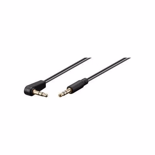 PremiumCord Kabel Jack 3.5mm - 3,5mm konektor 90° M/M 0,5m