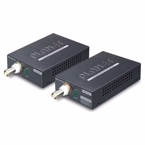 Planet LRP-101C-KIT, COAX PoE extender 10/100Base-TX, 802.3at-30W,EFT+ESD, dosah 1km, -20 až 70°C