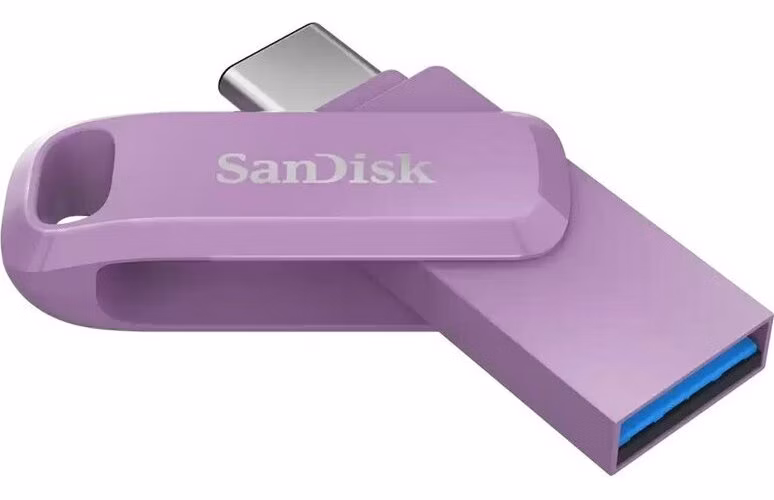SanDisk Flash Disk 128GB Ultra Dual Drive Go, USB-C 3.2, Fialová
