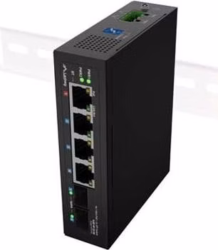 LANBERG SWITCH ILGE-4P-2S-90 LEHKÝ PRŮMYSLOVÝ POE 1XBT 3XAT 2XSFP DIN GIGABITOVÝ ETHERNET