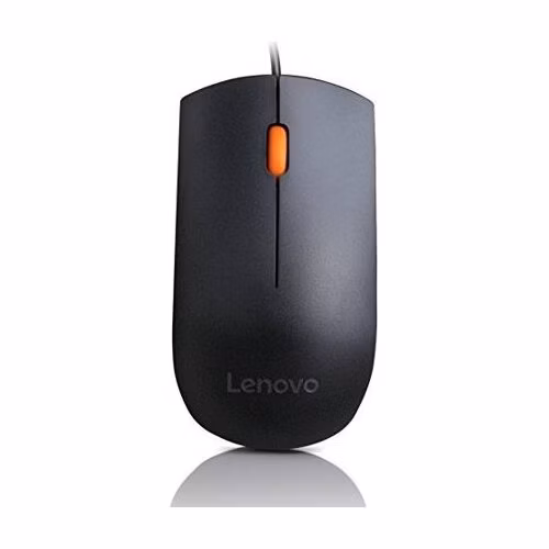 Lenovo 300/Kancelářská/Optická/1 600 DPI/Drátová USB/Černá