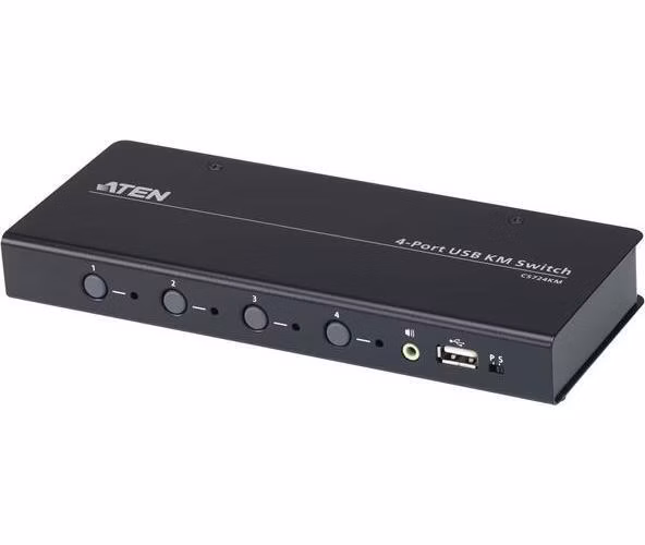 ATEN KVM switch CS724KM 4-port USB Boundless KM Switch (Cables included)