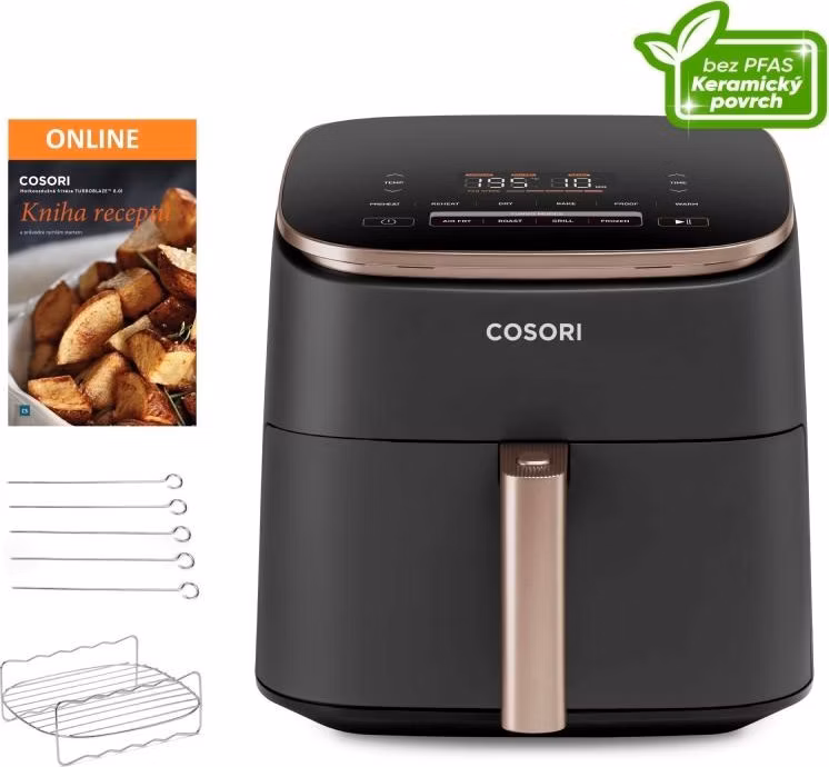 Cosori TurboBlaze Pro  horkovzdušná fritéza 6.2l, keramika - černá