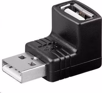 PremiumCord USB redukcia A-A, samec/samica 90°