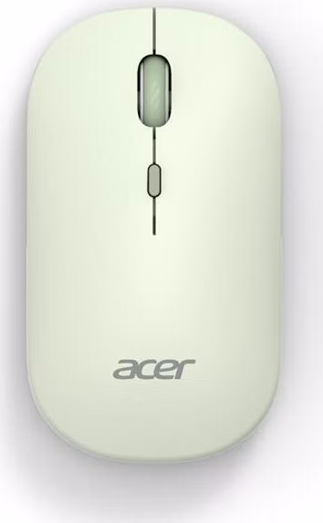 Acer bezdrátová myš AMR130 Green-Dual mode 2.4GHz+BT 5.2,4 tlačítka,800/1200/1600 dpi,5 mil.kliknutí,1xAA,WIN/MAC,světle zelená