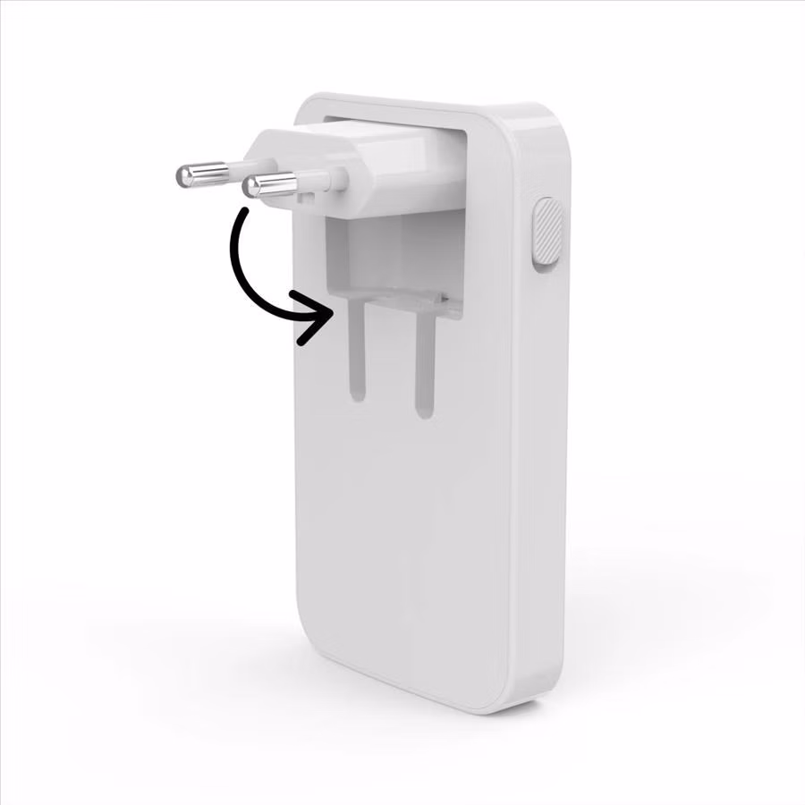 Hama rýchla USB nabíjačka GaN 2x USB-C + USB-A, PD/QC 65 W, plochá, skladacia