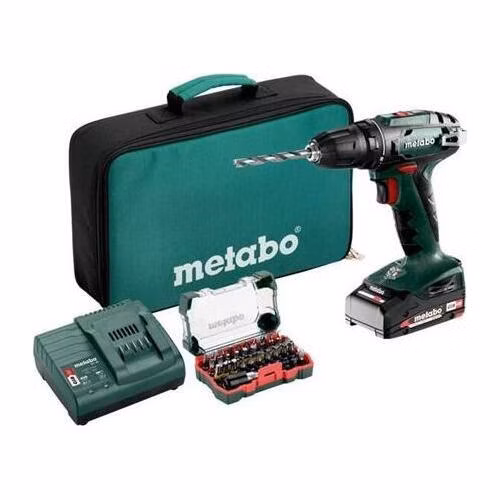 Metabo BS 18 Aku Vŕtačka so skrutkovačom + 1 x 2,0Ah + Bit-box v textil kufor
