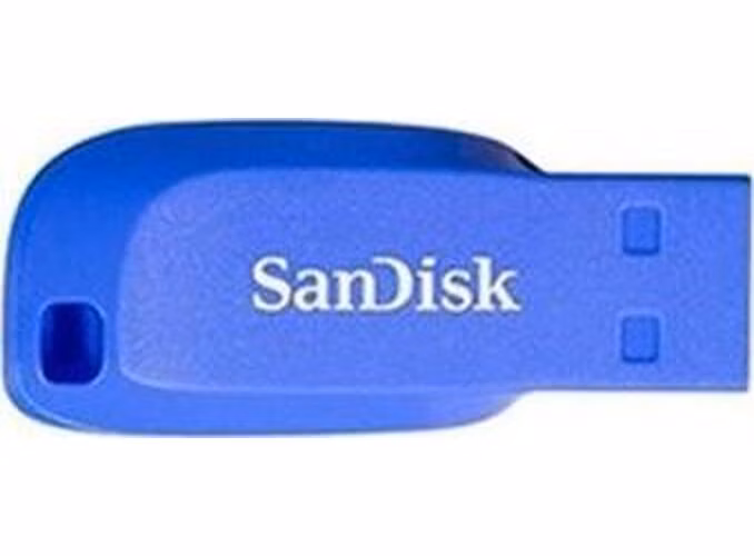 SanDisk FlashPen-Cruzer Blade 32 GB elektricky modrá