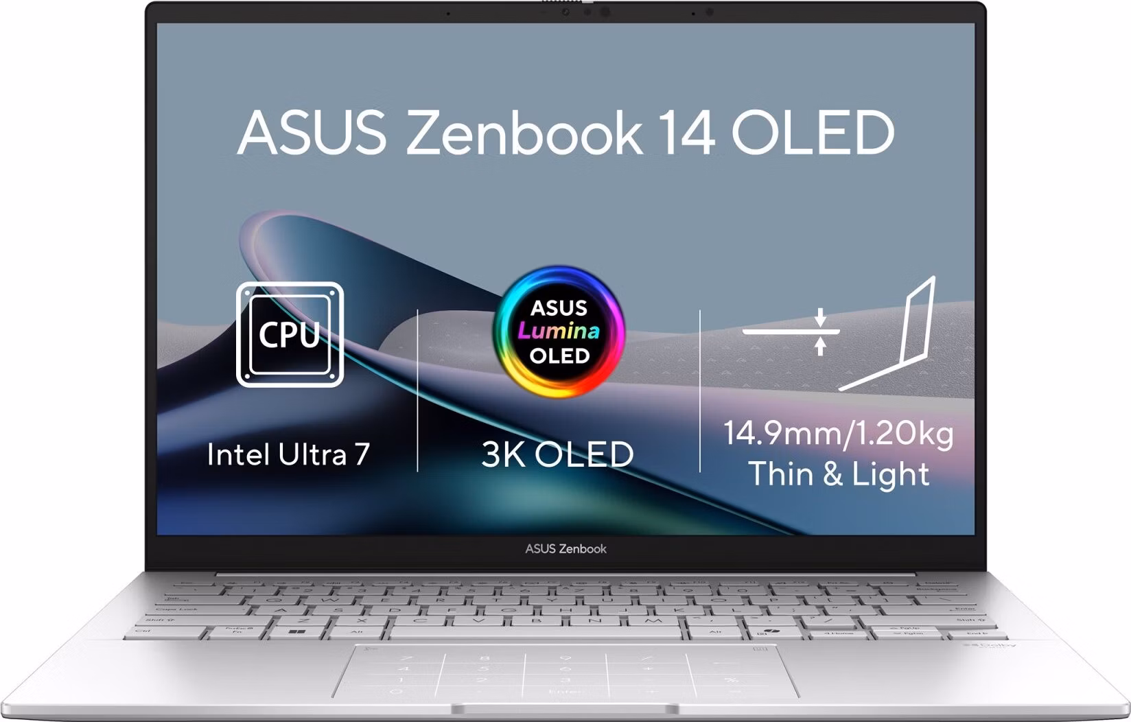 ASUS Zenbook 14 OLED/UX3405CA-OLED382X/U7-255H/14"/WUXGA/T/32GB/1TB SSD/Arc 140T/W11P/Silver/2R