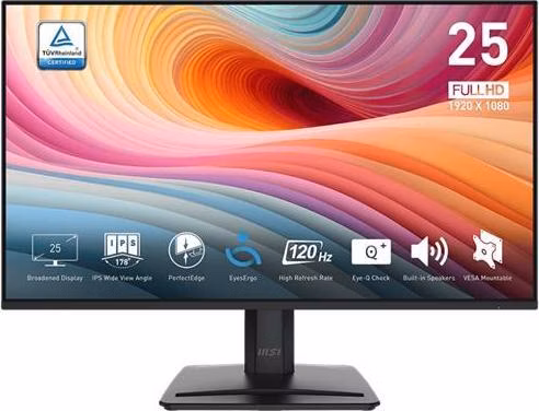 MSI monitor PRO MP251 E2 24,5" IPS/FHD/120Hz/1ms/HDMI/DP/VGA/černá