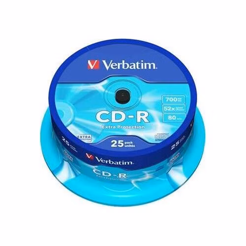 VERBATIM CD-R 700MB, 52x, spindle 25 ks