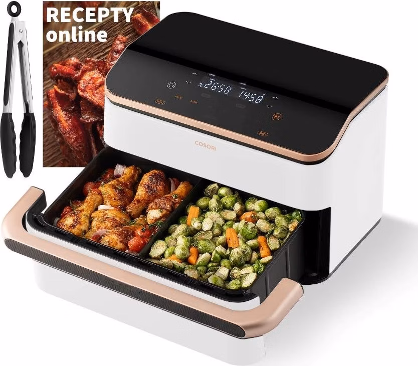 Cosori TF101S Dual blaze TwinFry 10l hozkovzdušná fritéza - bílá