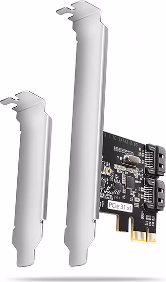 AXAGON PCES-SJ2 Dvoukanálový SATA III PCI-Express řadič se dvěma interními SATA porty. Standard &amp; Low profile