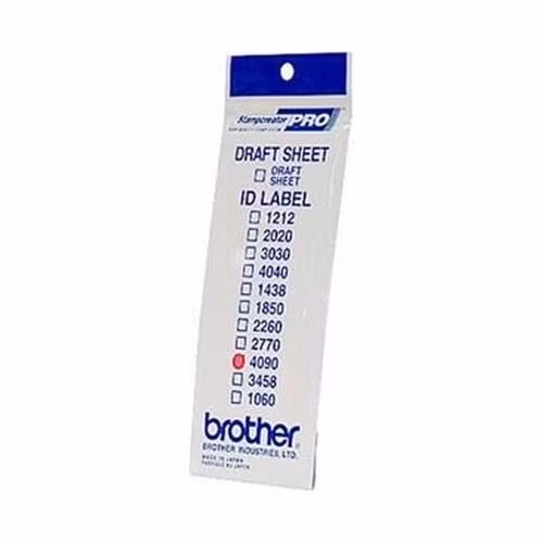 Brother ID-4090, štítek razítka s průhlednou krytkou, 12ks (40x90 mm)