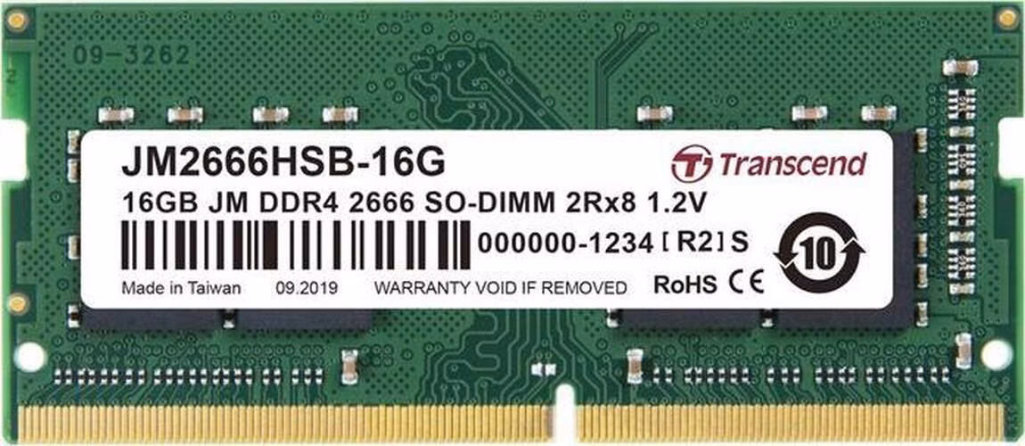 Transcend paměť 16GB (JetRam) SODIMM DDR4 2666 2Rx8 CL19