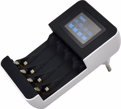 Solight nabíječka s LCD displejem, AC 230V, 450mA, 4 kanály, AA/AAA, řízená mikroprocesorem