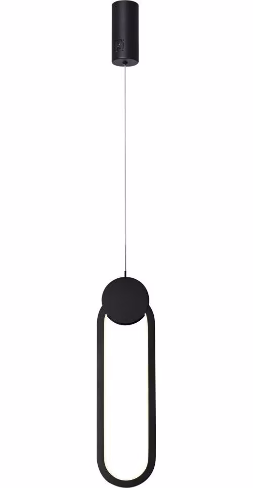 IMMAX NEO LITE OVALE SMART závěsné svítidlo černé 40x12cm 22W s podporou BEACON, Wi-Fi, TUYA