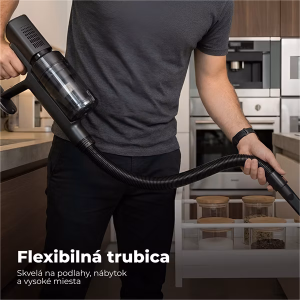 AENO Tyčový vysavač SC7, Turbo kefa s osvetlením, super výkonný 435 W, 2200mAh batéria, 60 min. prevádzky, LED displej