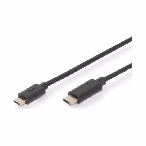 Ednet Připojovací kabel USB typu C, typ C na micro B M/M, 3,0 m, 3A, 480 MB verze 2.0, bl