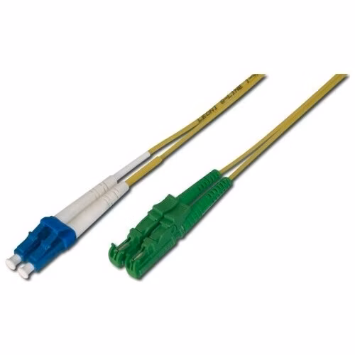 Fiber Optic Patch Cord, E2000 (APC) to LC (PC), Singlemode 09/125 µ, Duplex, Length 2 m