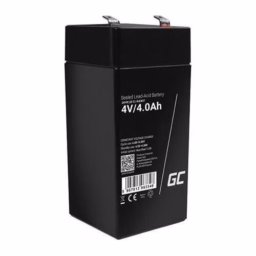 Green Cell AGM VRLA 4V 4Ah maintenance-free battery for the alarm system, cash register, toys