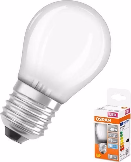 OSRAM LED STAR E27 4W/840 SCLP40W miniglobe studená