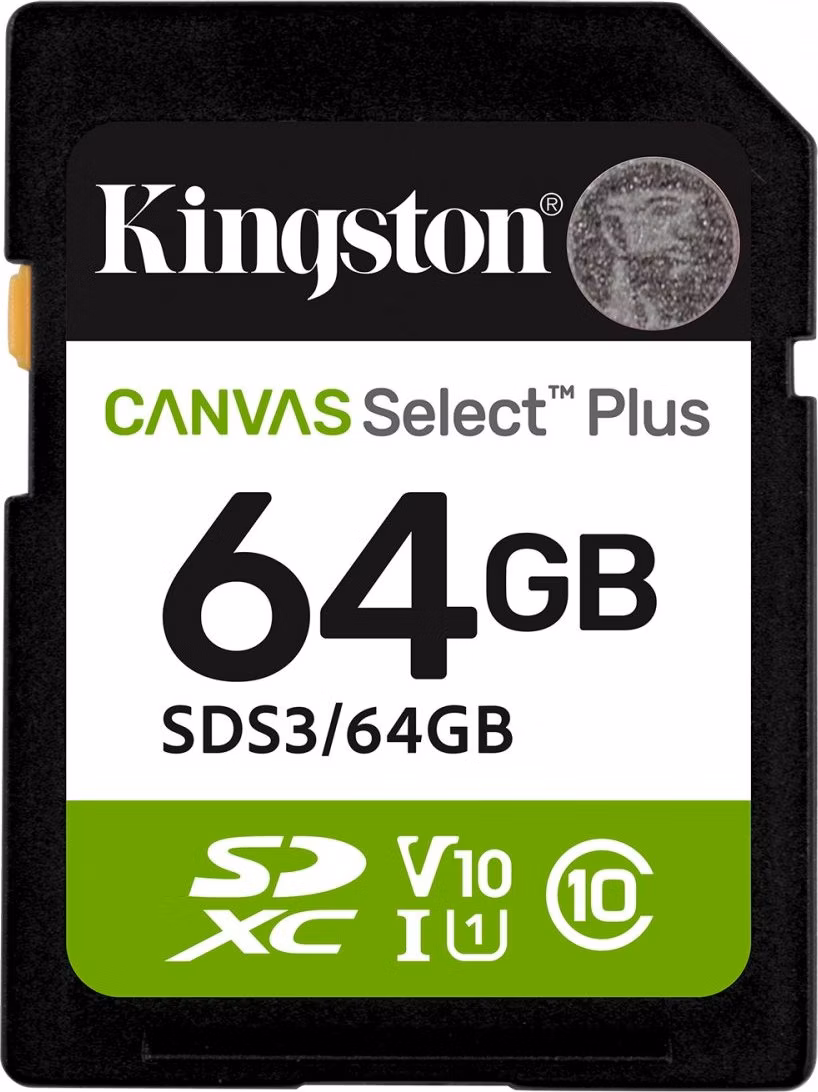 KINGSTON Canvas Select Plus Gen3 64GB SDXC / C10 / UHS-I U1 V10 / up to  100MB/s