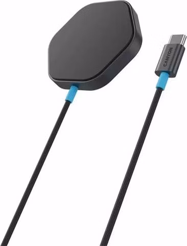 Canyon Hexagon 110, magnetická bezdrôtová nabíjačka, výkon 15W, čierna