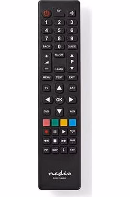 Nedis TVRC1140BK - Univerzální dálkový ovladač | Programovatelný z počítače | Ovládání 4 Zařízení