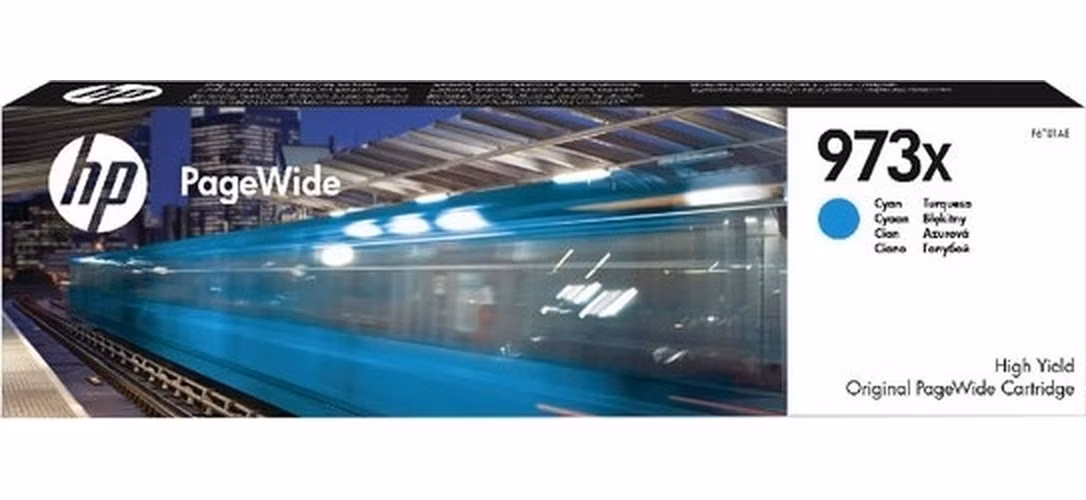 HP 973X High Yield Cyan Original PageWide Cartridge (7,000 pages)