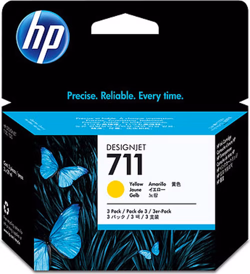 HP Ink Cartridge 711/Yellow/3x29m/3-Pack