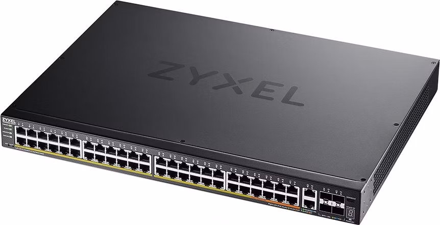 ZyXEL XGS2220-54FP, L3 Access Switch, 960W PoE, 40xPoE+/10xPoE++, 48x1G RJ45 2x10mG RJ45, 4x10G SFP+ Uplink, incl. 1 yr