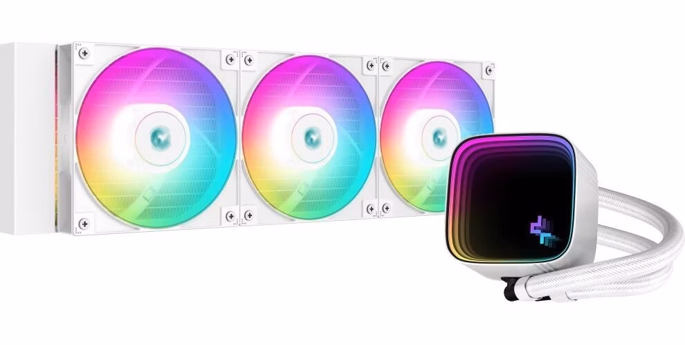 DEEPCOOL vodní chladič LS720 SE / 3x120 mm fan / ARGB / Intel i AMD / pro SI / bílý