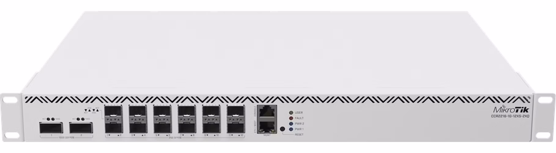 MIKROTIK RouterBOARD Cloud Core Router CCR2216-1G-12XS-2XQ + L6 (2GHz; 16GB RAM; 1xGLAN; 12xSFP28; 2xQSFP28; 2xM.2 slot dual PSU)