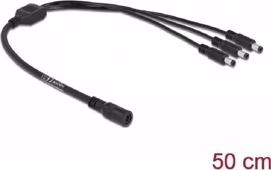 Delock Kabelový DC splitter 5,5 x 2,1 mm, z 1 x zásuvka na 3 x zástrčky