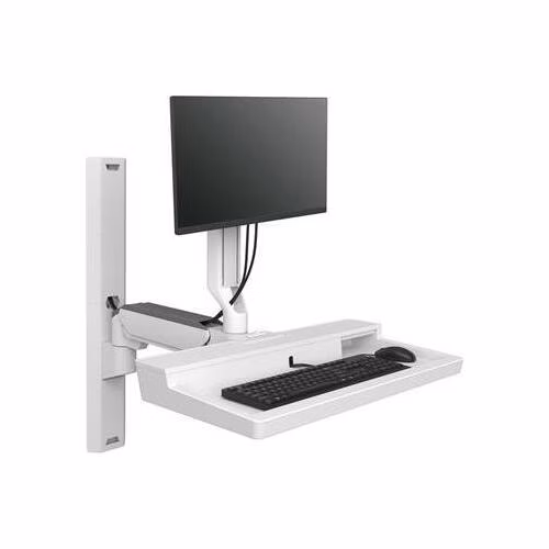 Ergotron CareFit Combo System bílý, nástěnný držák LCD, klávesnice+ myš