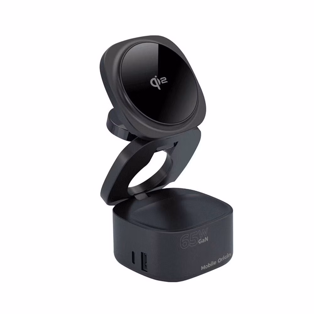 Mobile Origin 65W GaN 5-in-1 Foldable Qi2 Charger PW1 - Black