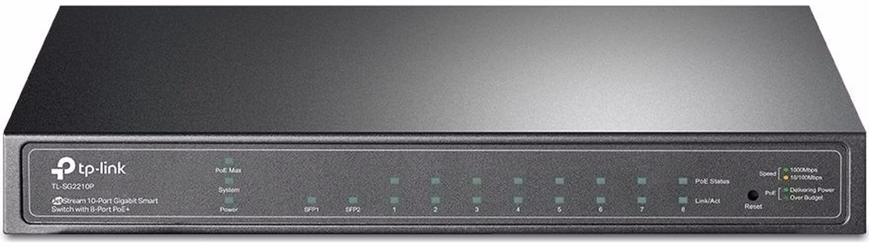 TP-Link TL-SG2210P JetStream™ 10portový gigabitový inteligentní switch JetStream s 8 porty PoE+