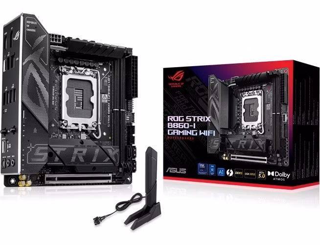 ASUS MB Sc LGA1851 ROG STRIX B860-I GAMING WIFI, Intel B860, 2xDDR5, 1xThunderbolt, 1xDP, 1xHDMI, WiFi, Mini-ITX
