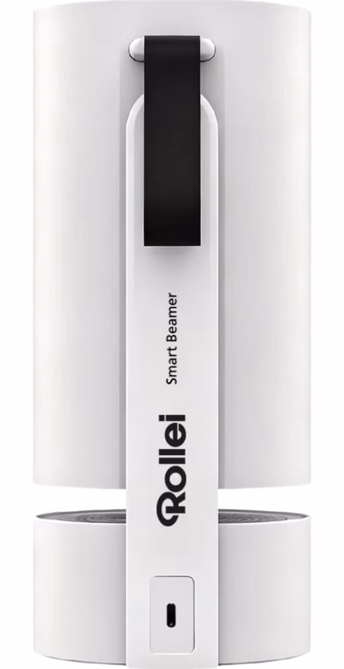 Rollei chytrý přenosný projektor SB-3L/ 1080p až 4K/ 300 ANSI/ 2000:1/ HDMI/ USB/ BT/ Wi-Fi/ Repro/ bílý